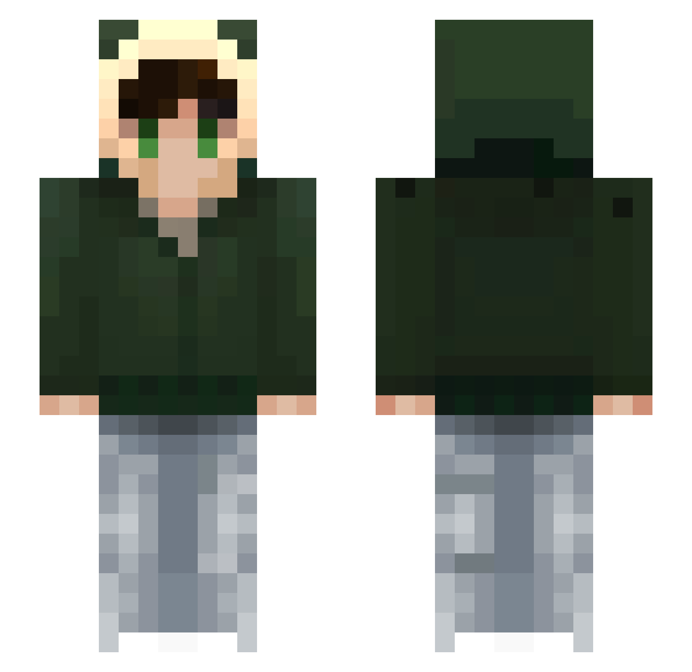 niitroxen Minecraft skin, front and back view