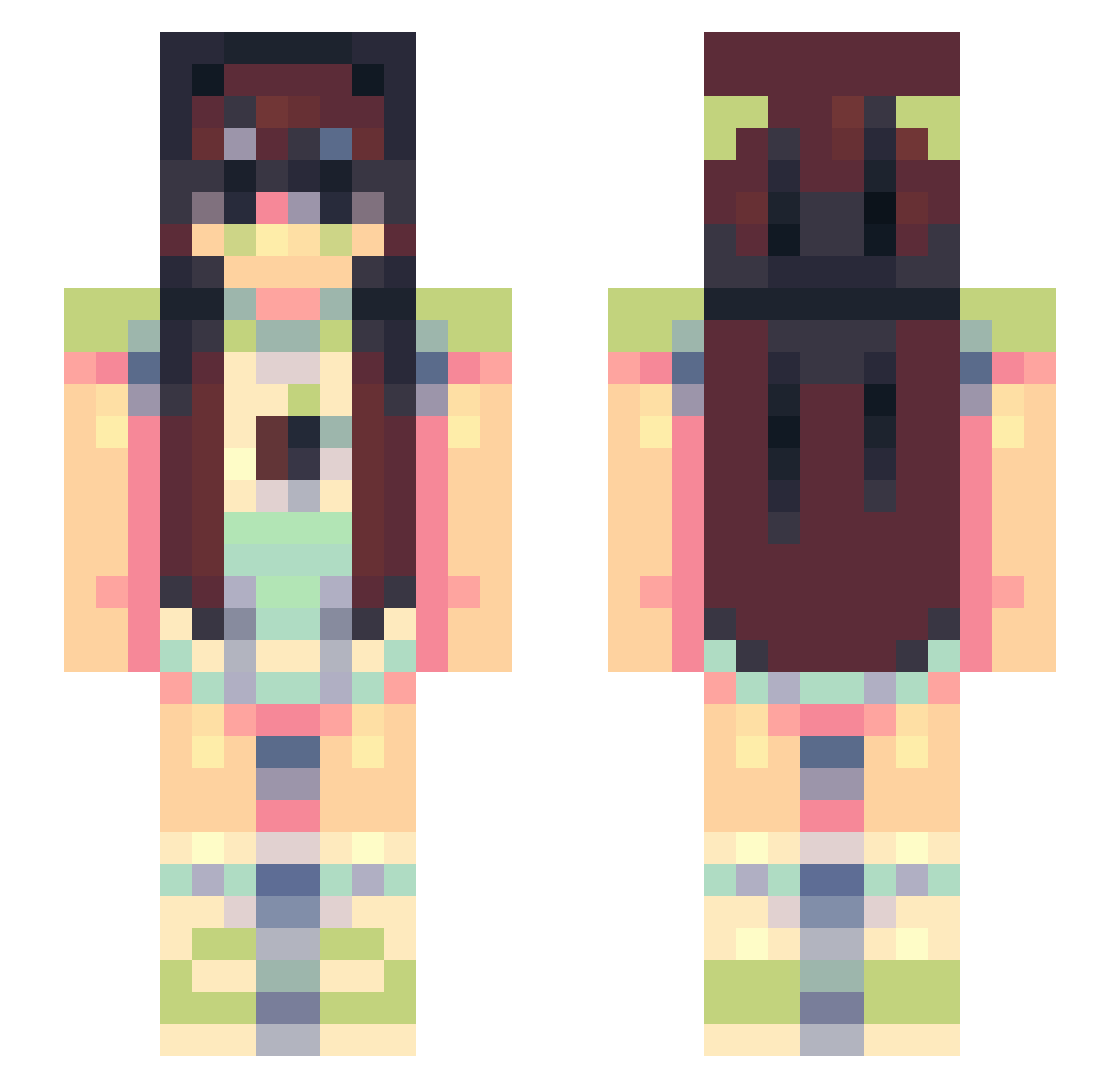 ZoooooWeeeeMama Minecraft skin, front and back view