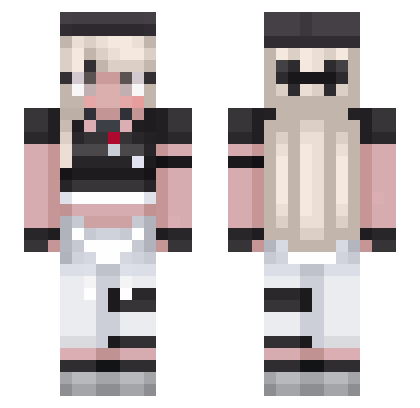Ultimate_Liar Minecraft skin, front and back view