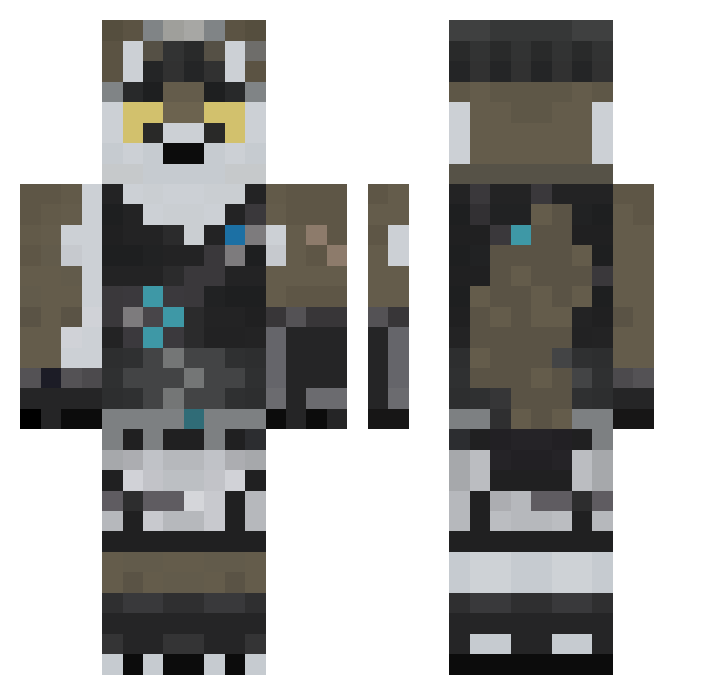 coollin64 Minecraft skin, front and back view