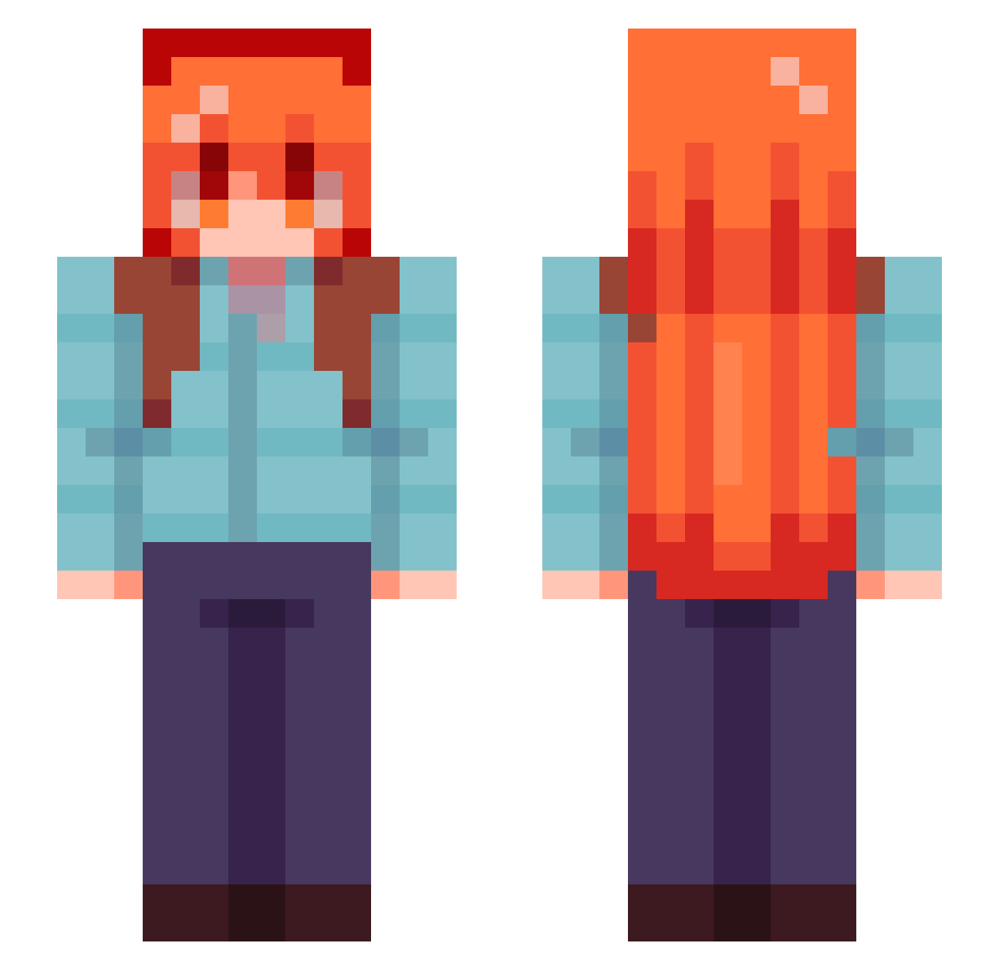 sonicos1 Minecraft skin, front and back view
