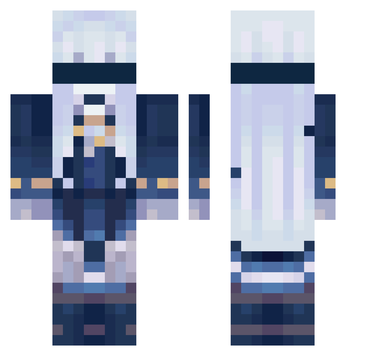 _GlitchBot Minecraft skin, front and back view