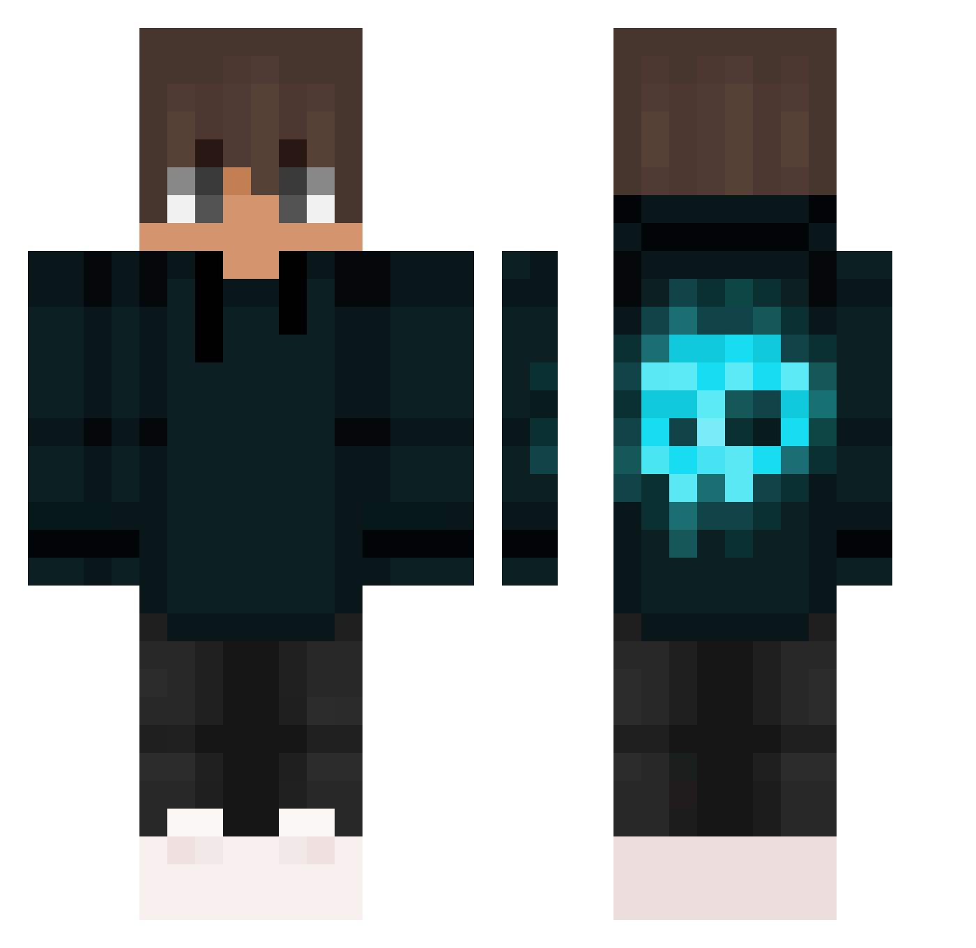 EgIrTo Minecraft skin, front and back view