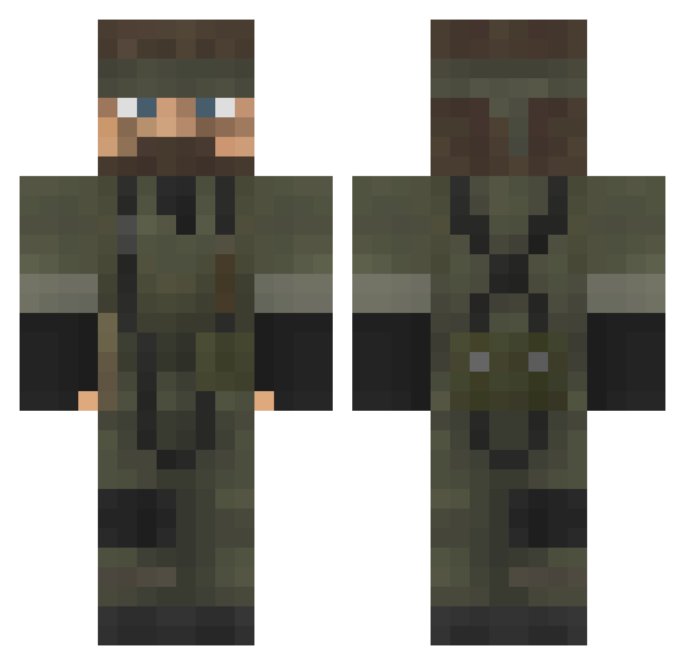 TacoSalamanca321 Minecraft skin, front and back view