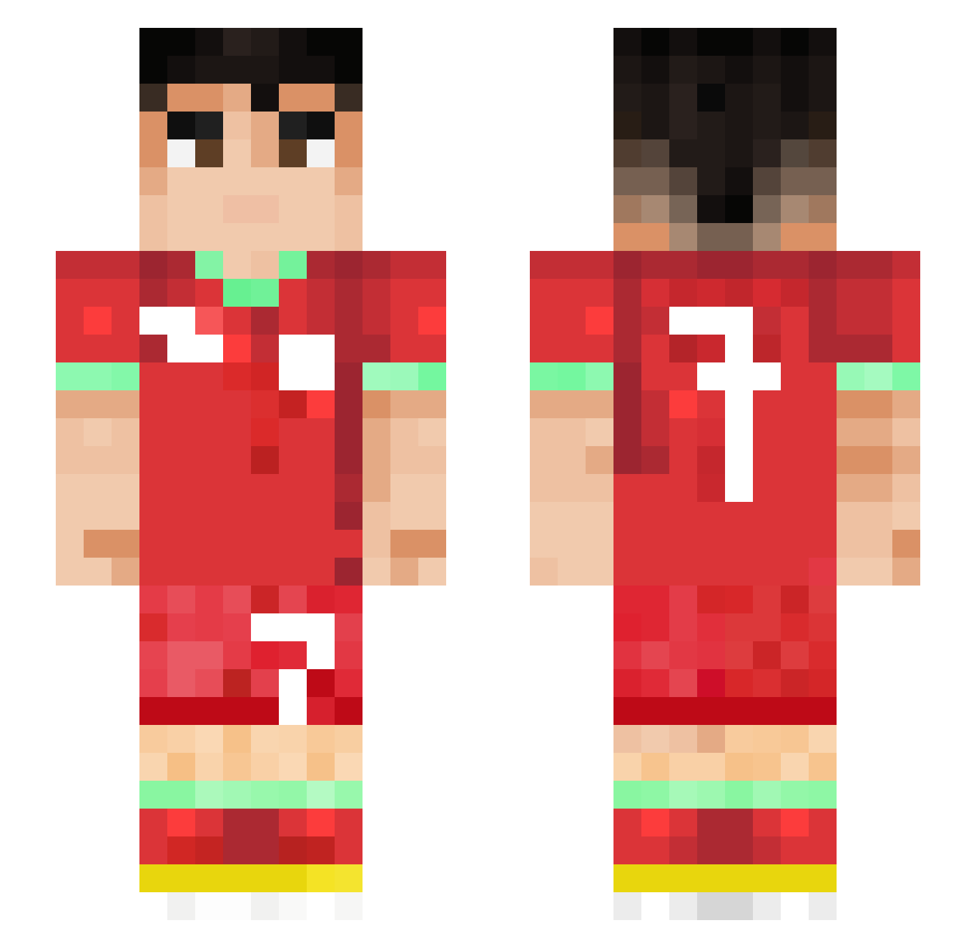 RiskySamuel23 Minecraft skin, front and back view
