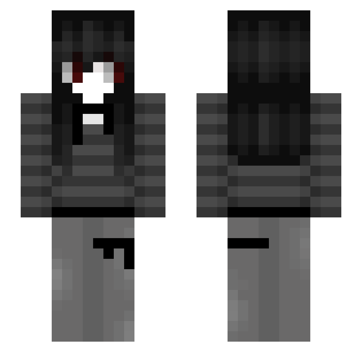 Leonaliht Minecraft skin, front and back view