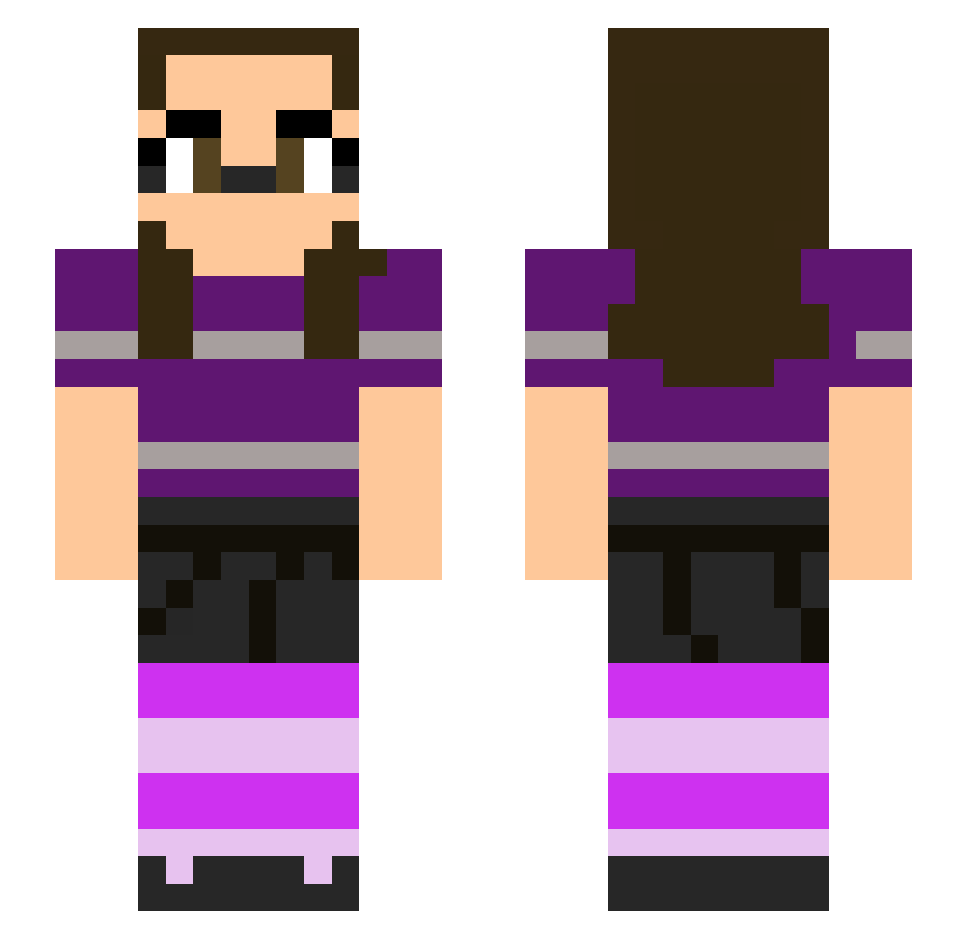 Sheepsoft Minecraft skin, front and back view