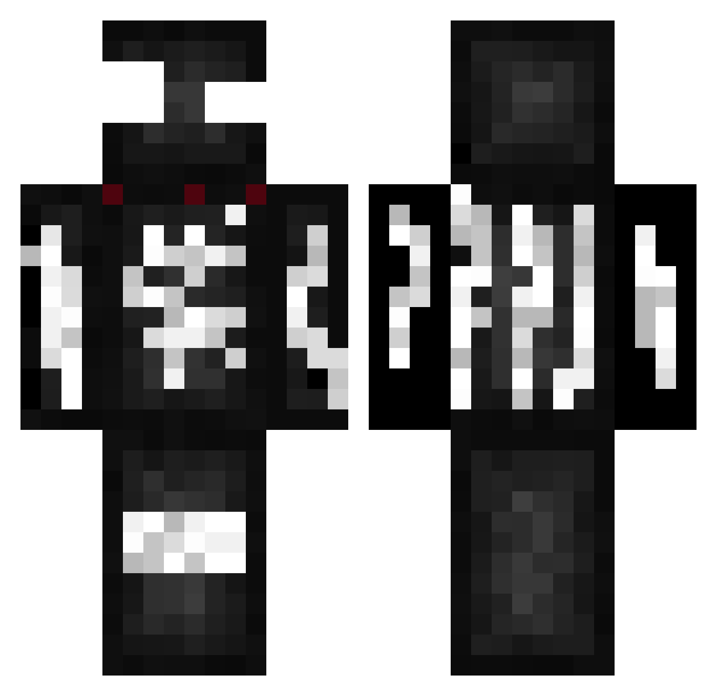 Kotos Minecraft skin, front and back view