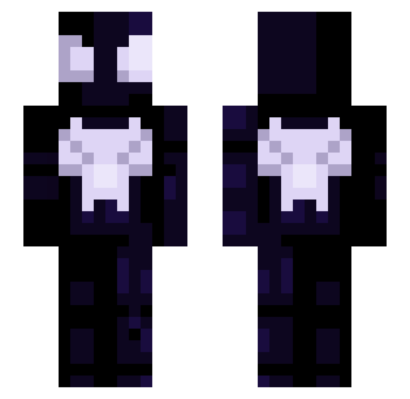 NotTarnishedd Minecraft skin, front and back view