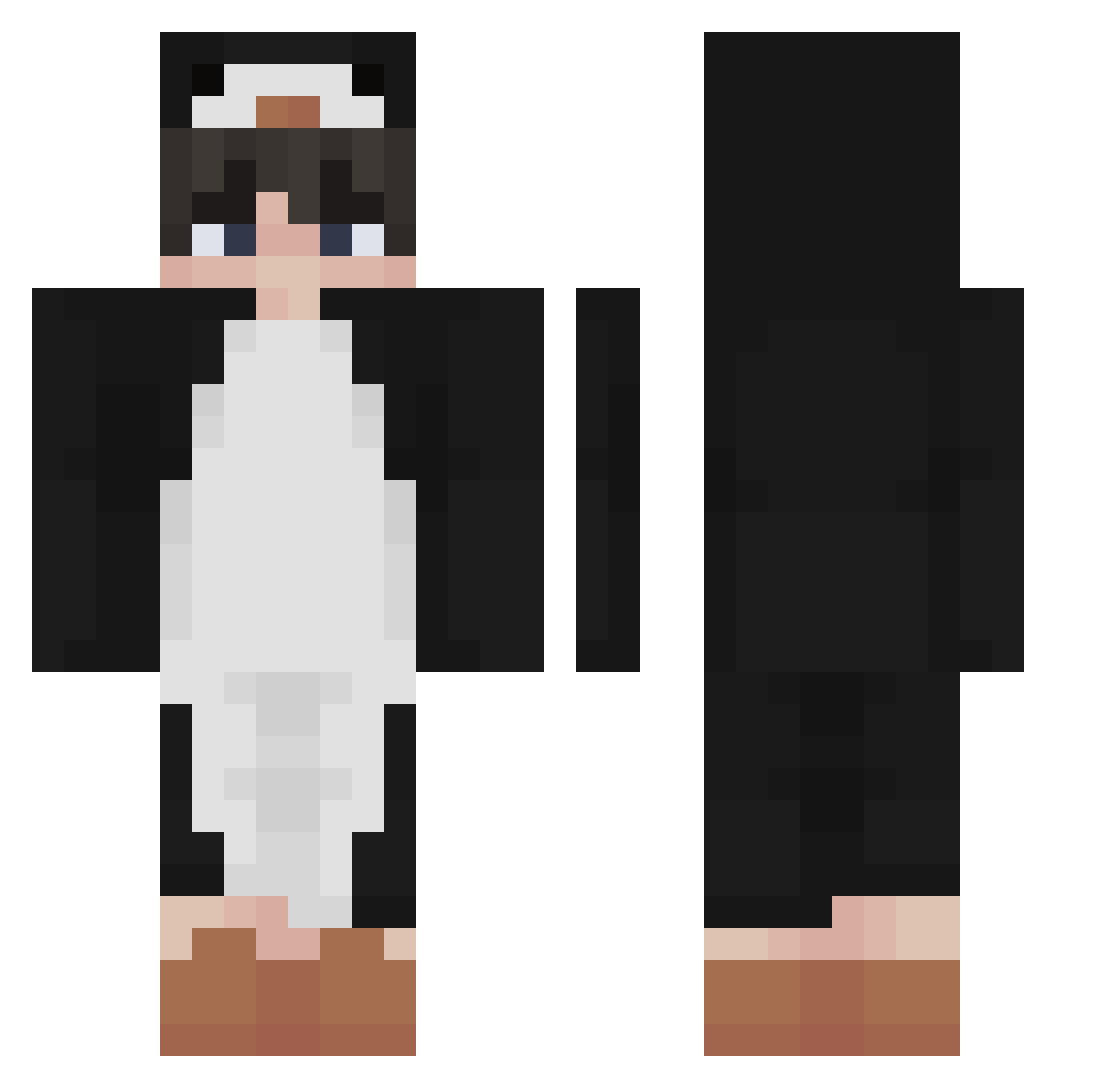 Bladexx08 Minecraft skin, front and back view