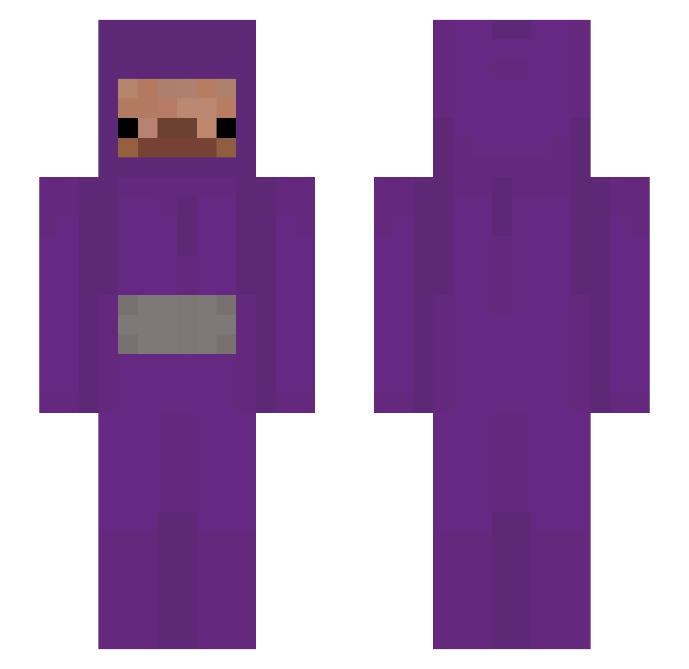 slider5 Minecraft skin, front and back view