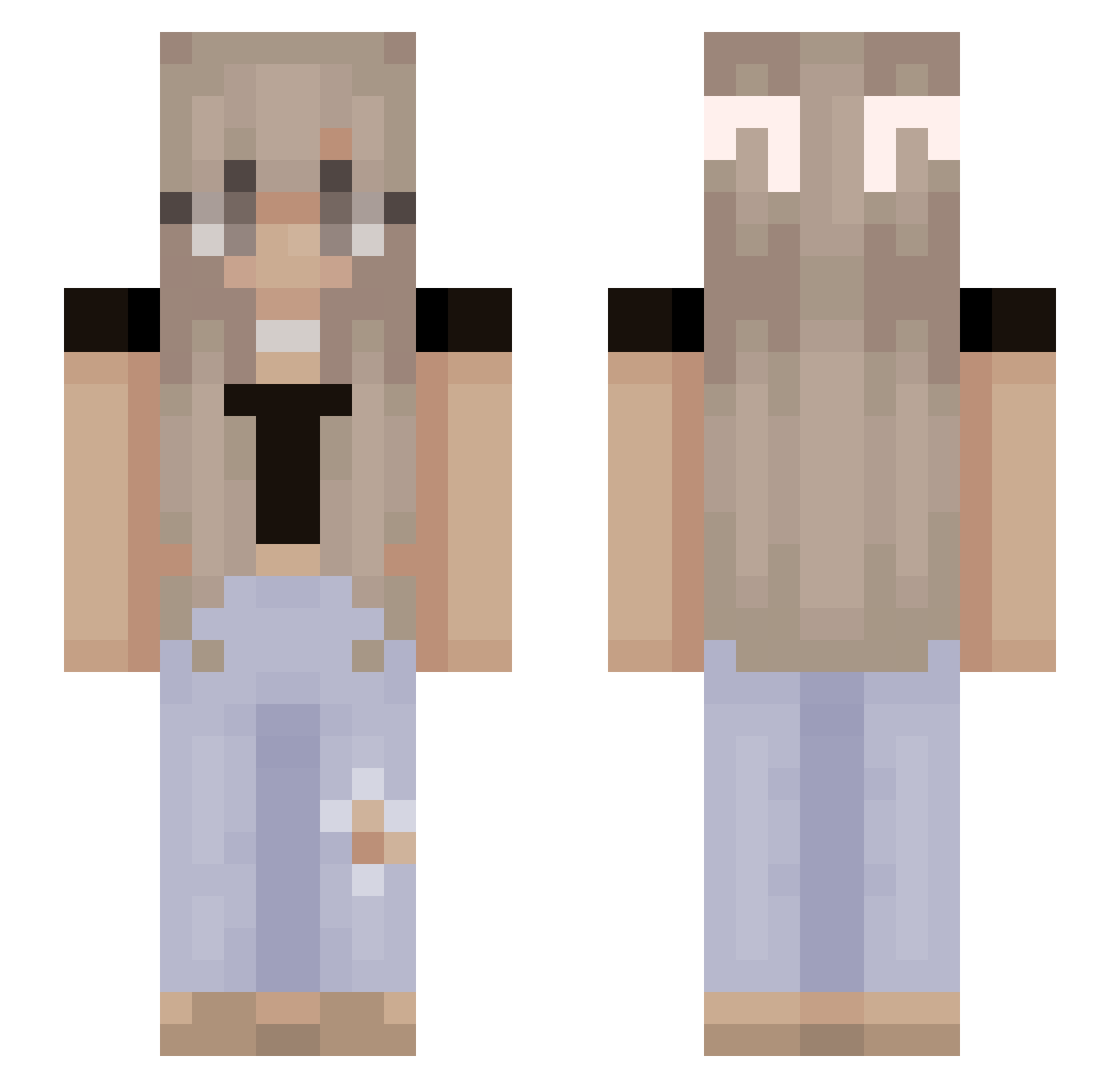 zuzii_aaaa_ Minecraft skin, front and back view