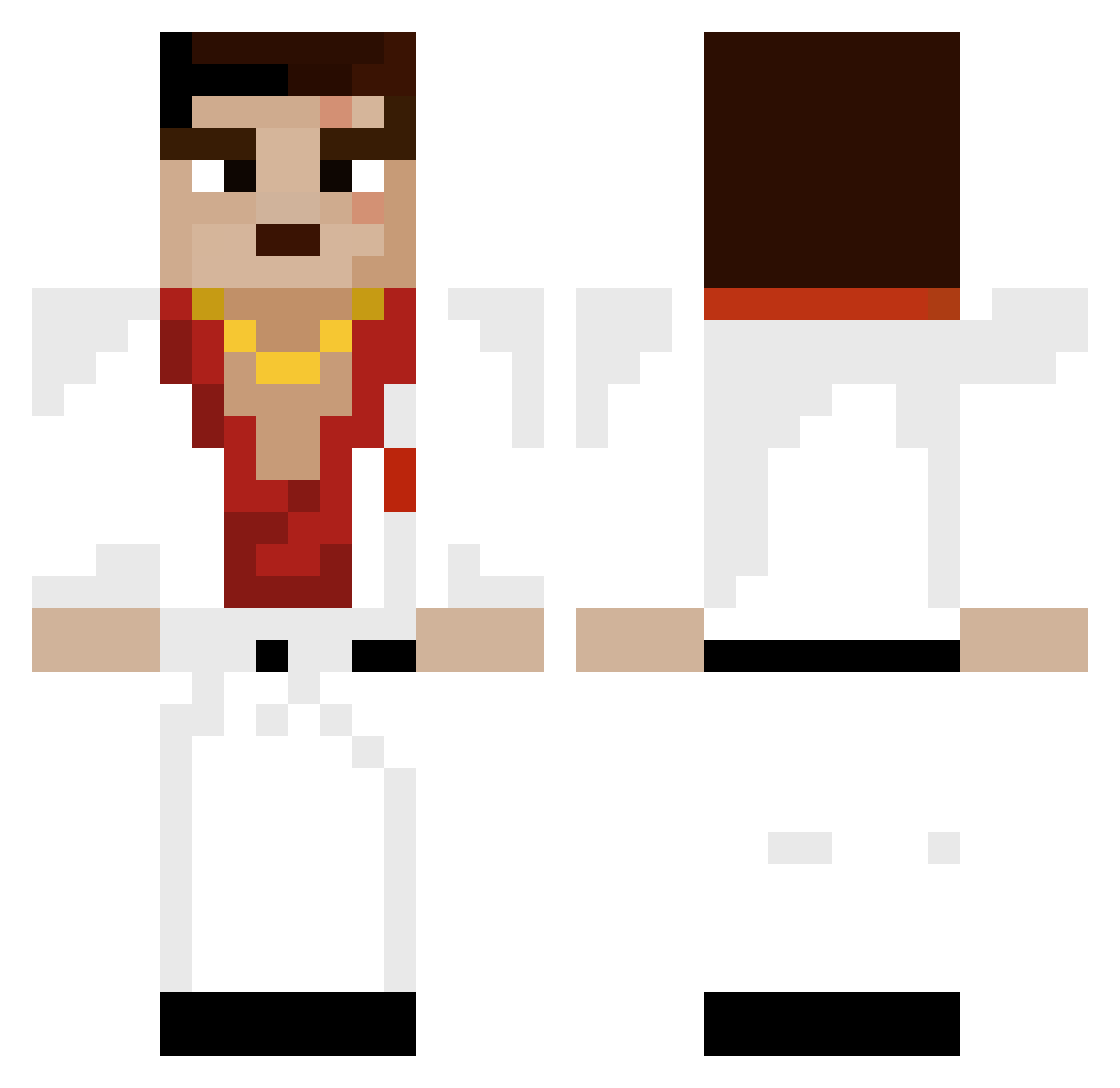 Rabalder15 Minecraft skin, front and back view