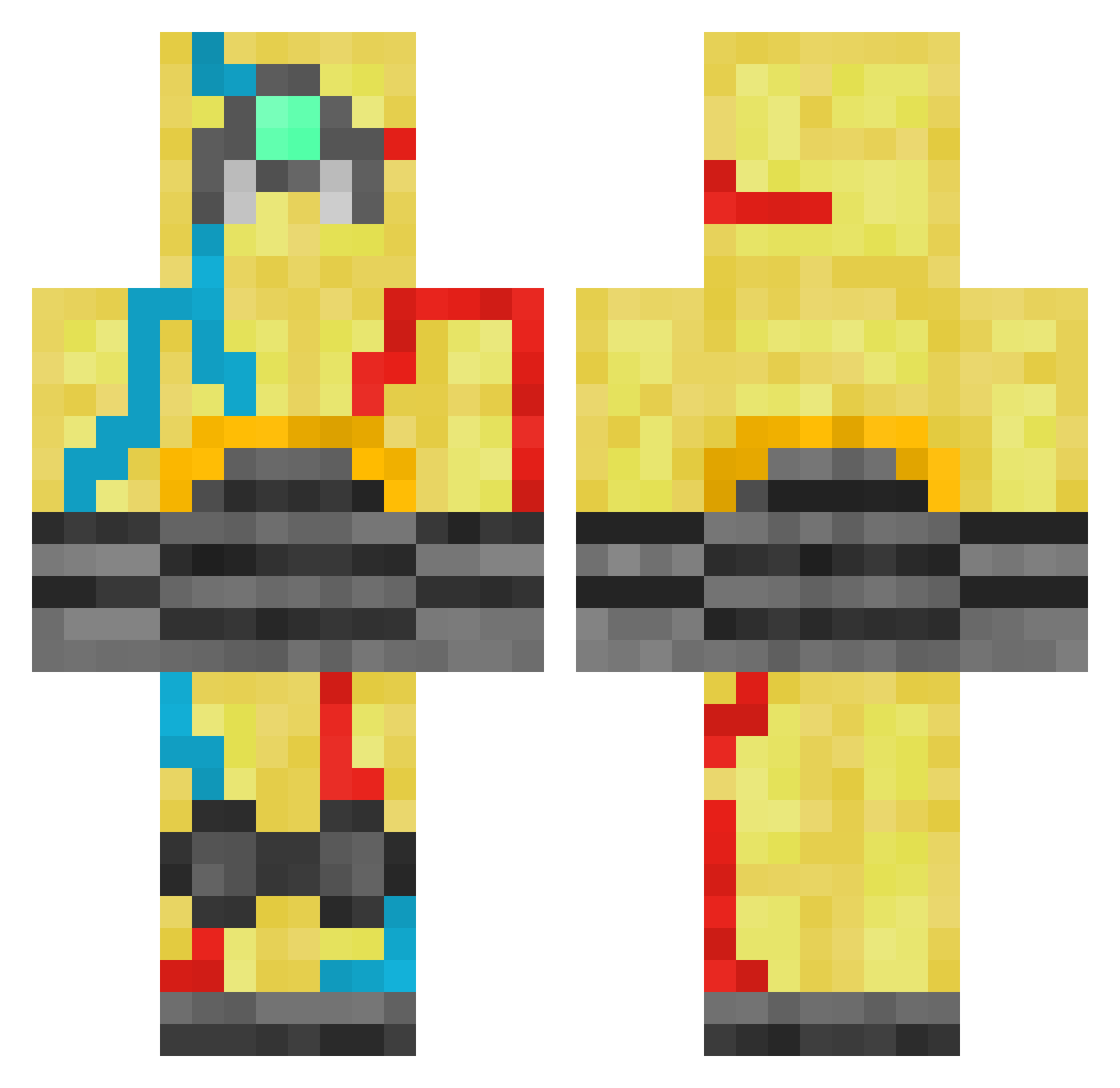 HARRRRRV Minecraft skin, front and back view