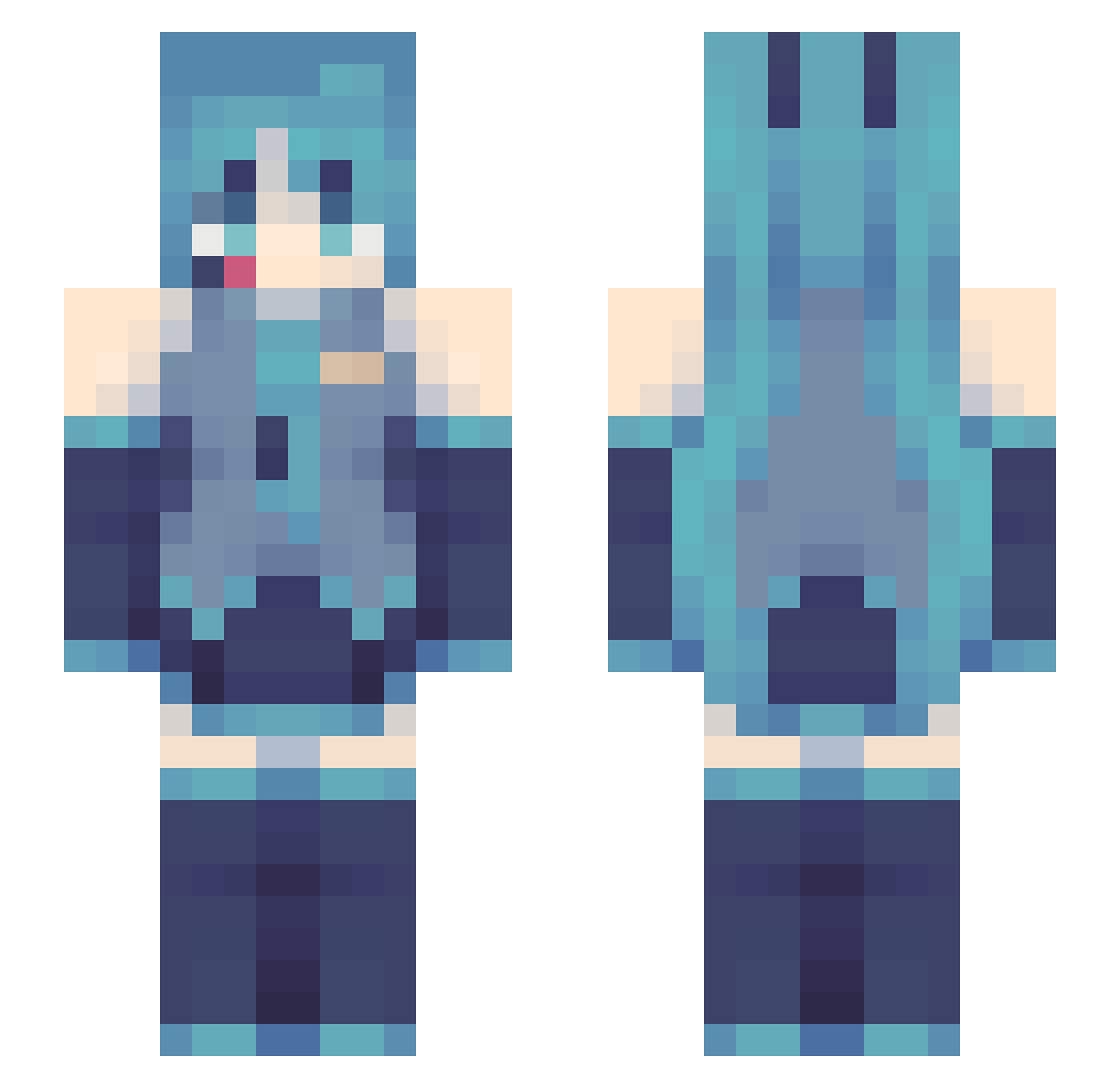 drinknaixi Minecraft skin, front and back view