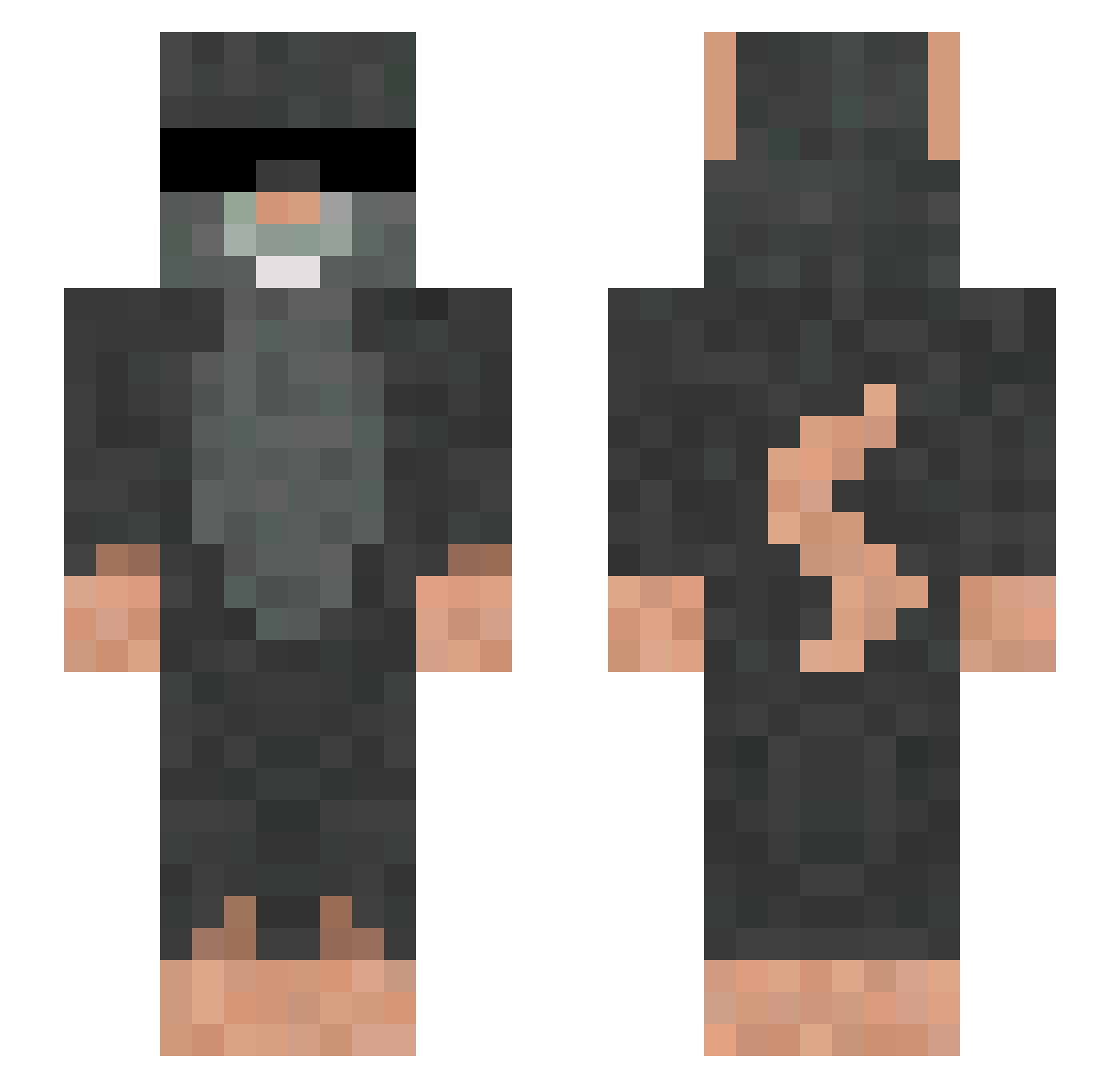 thiaguinhocraft1 Minecraft skin, front and back view