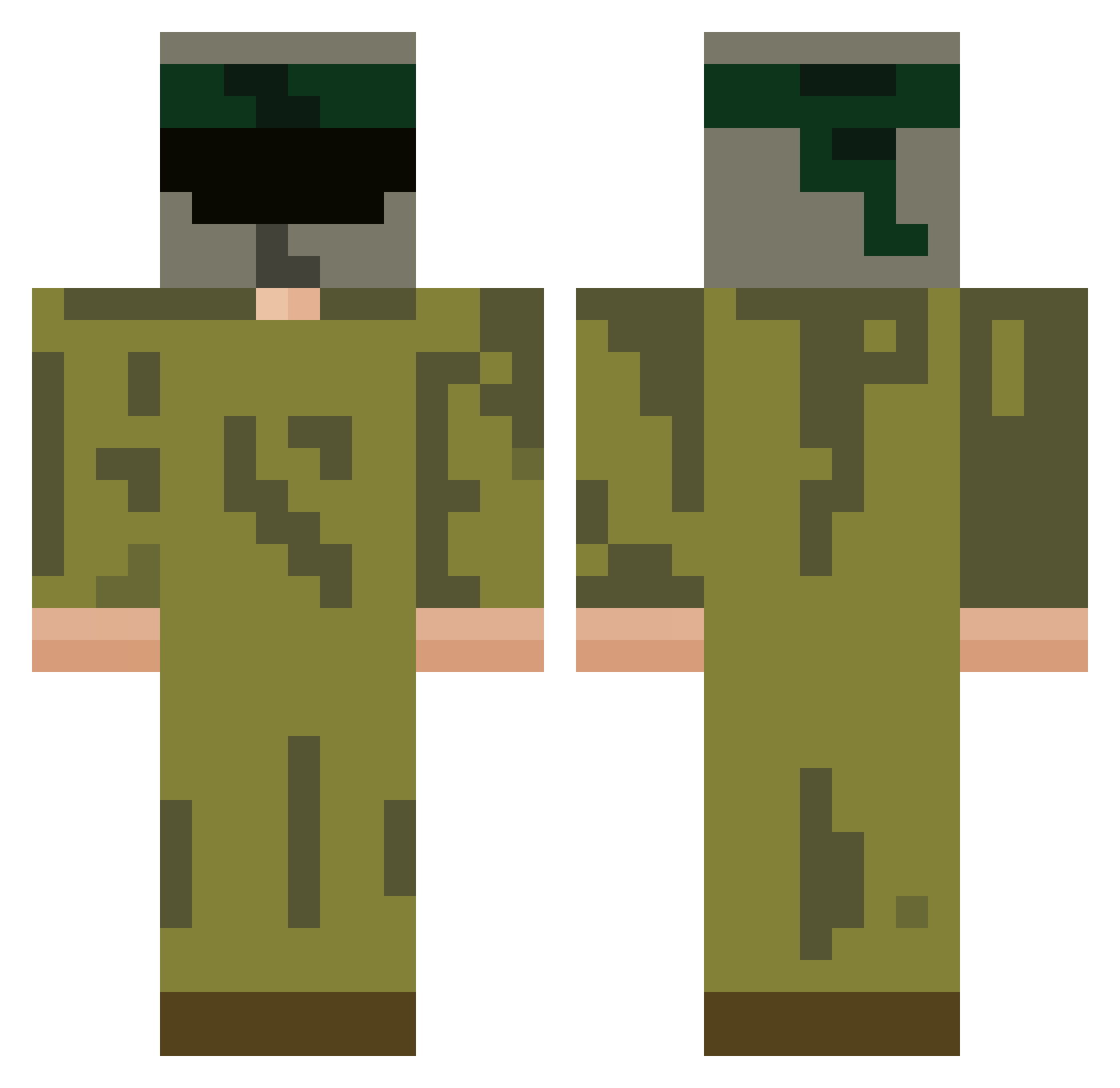 Taymiyyah Minecraft skin, front and back view