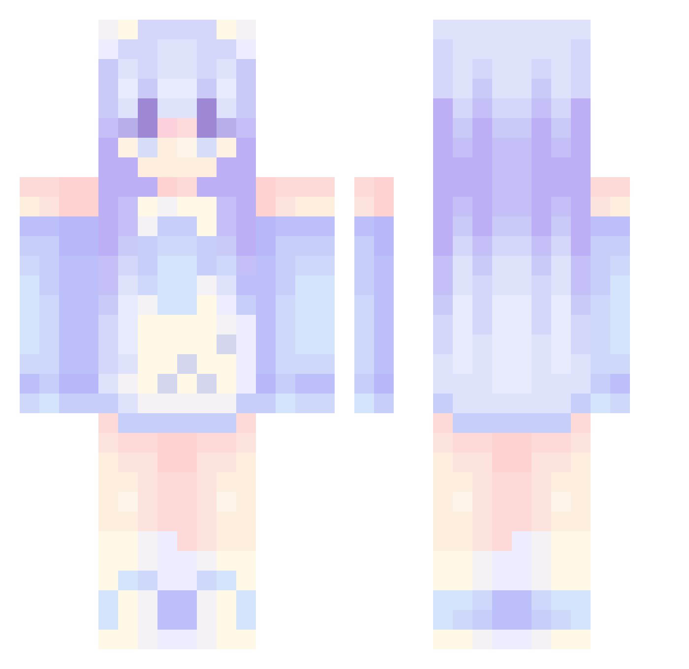 stibiums Minecraft skin, front and back view