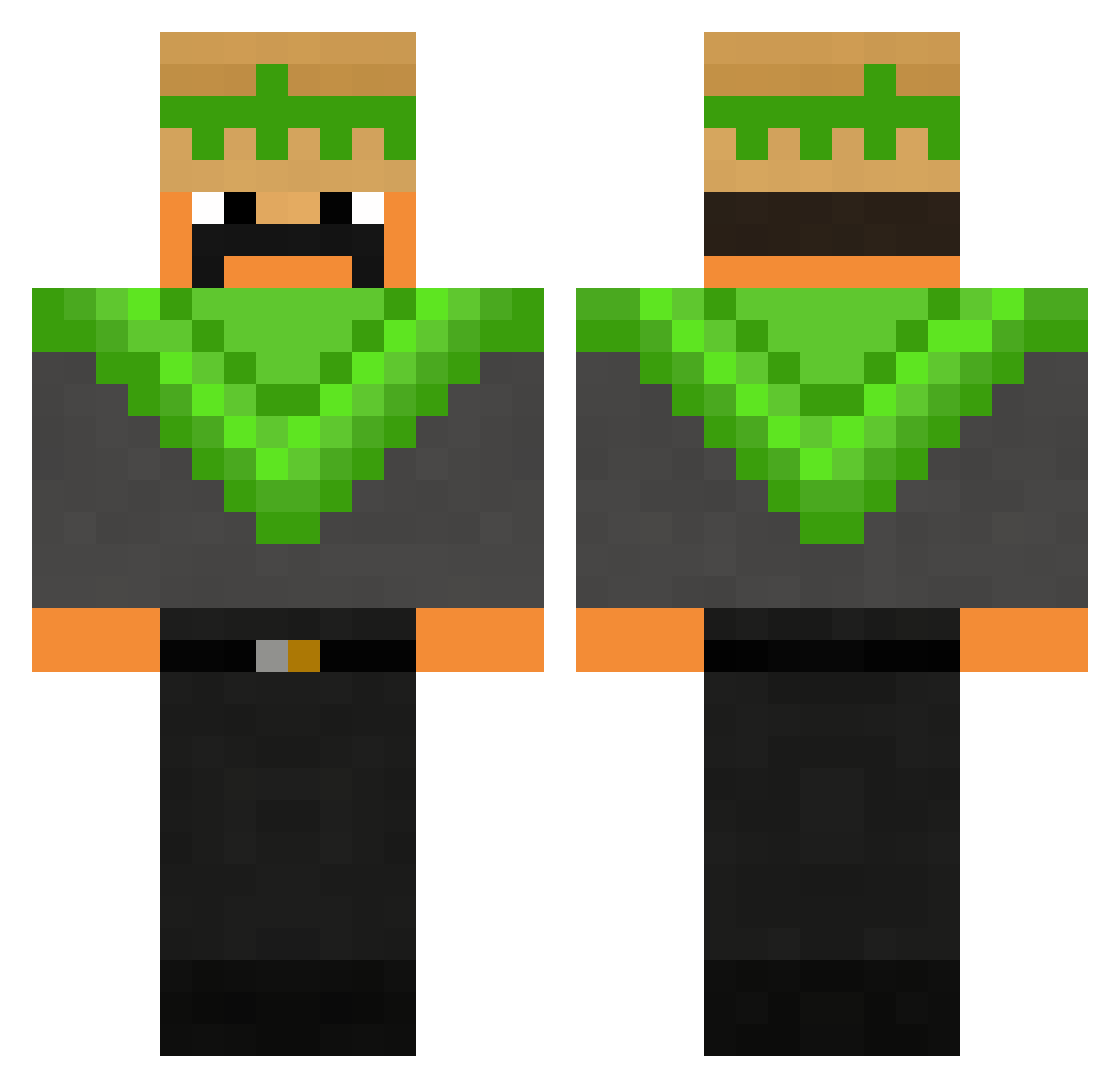 albut08 Minecraft skin, front and back view