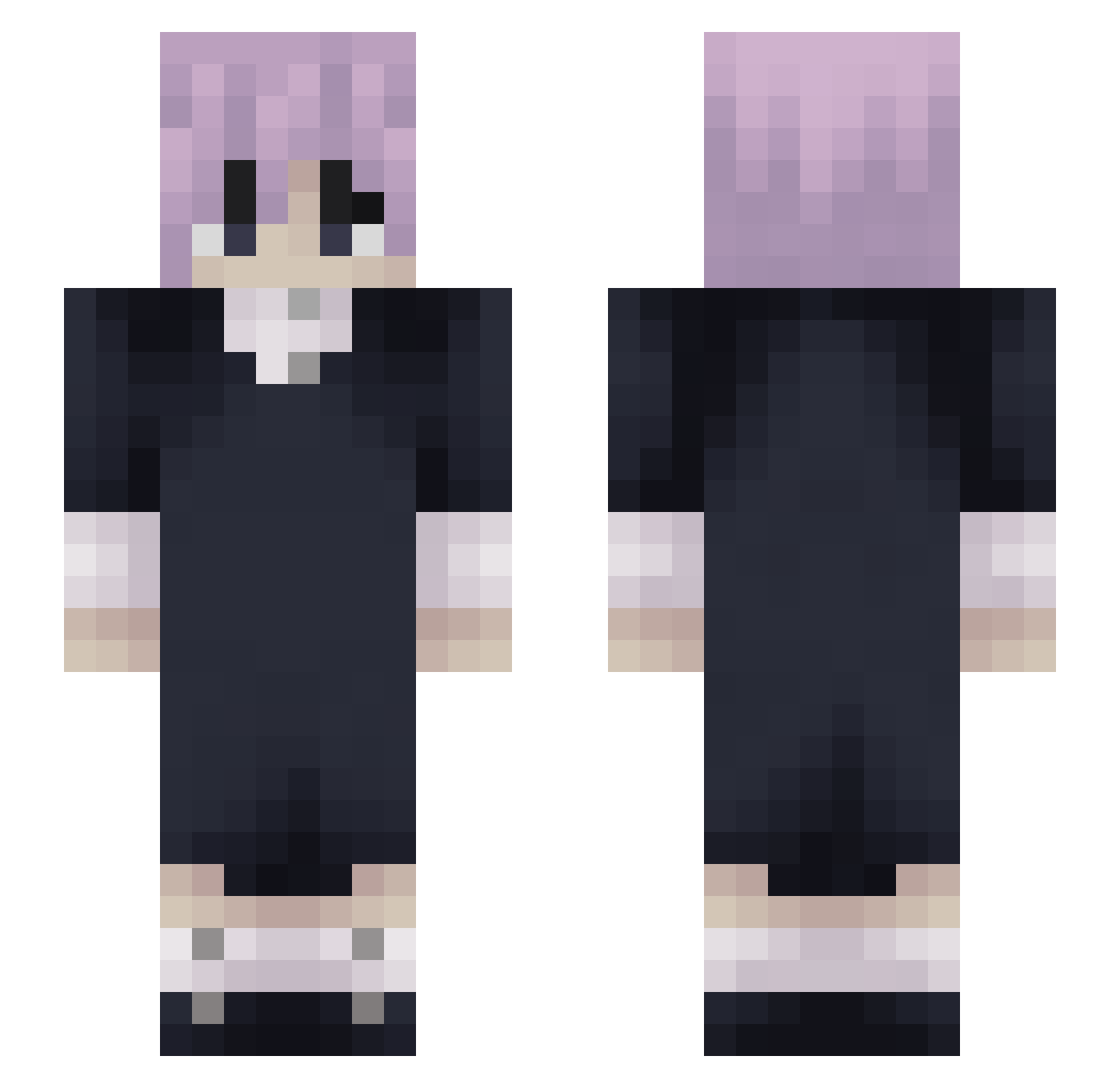ErrorO_O Minecraft skin, front and back view