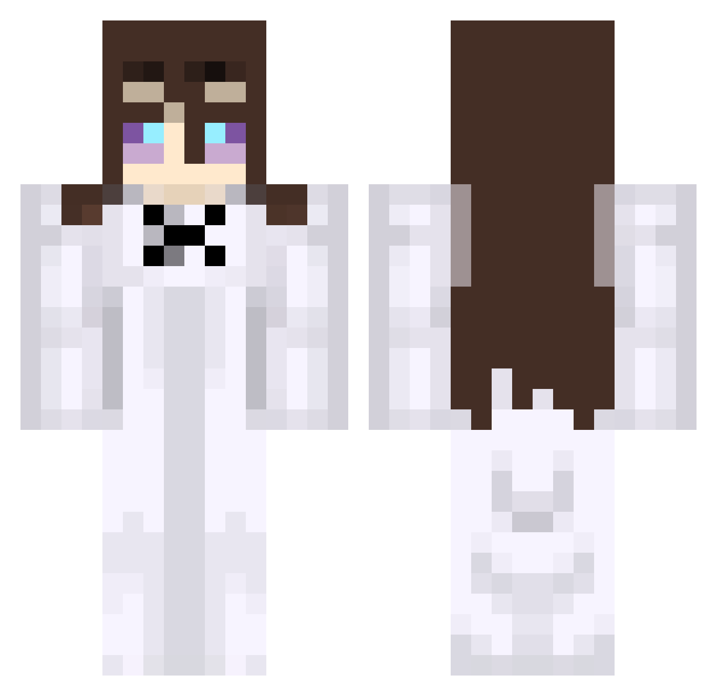 SquareOtti Minecraft skin, front and back view