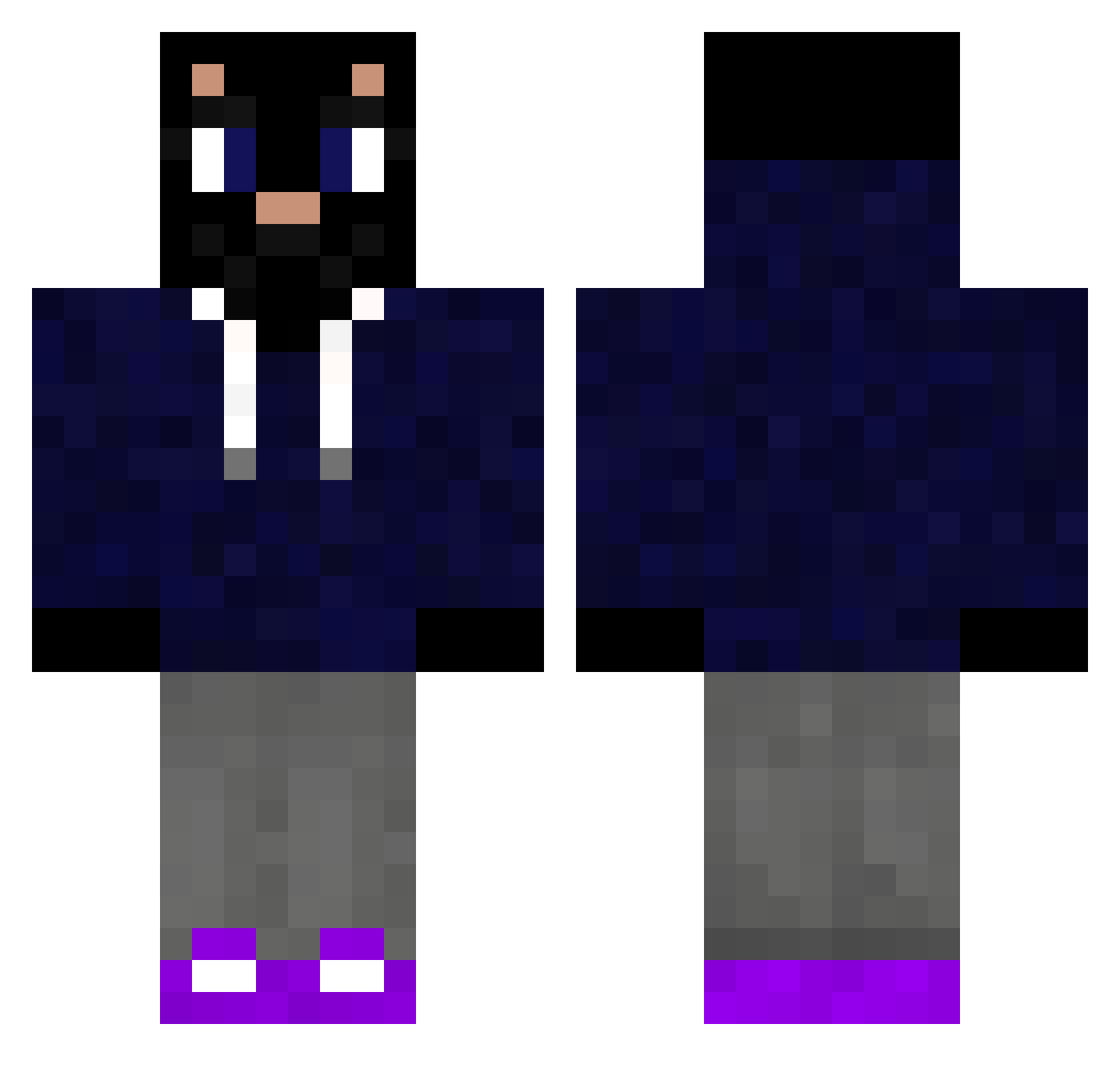 ress25897 Minecraft skin, front and back view