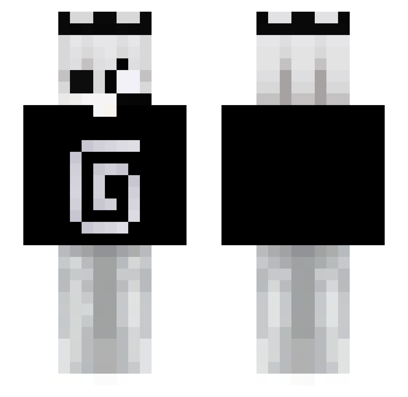 xSpLeeF Minecraft skin, front and back view