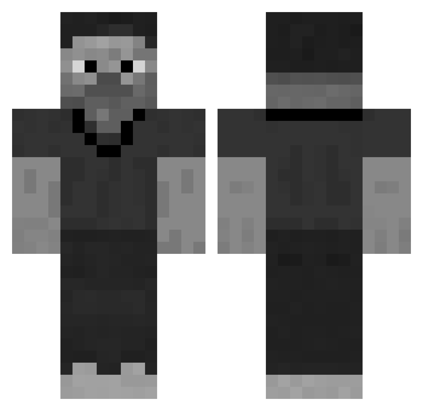 regnum Minecraft skin, front and back view