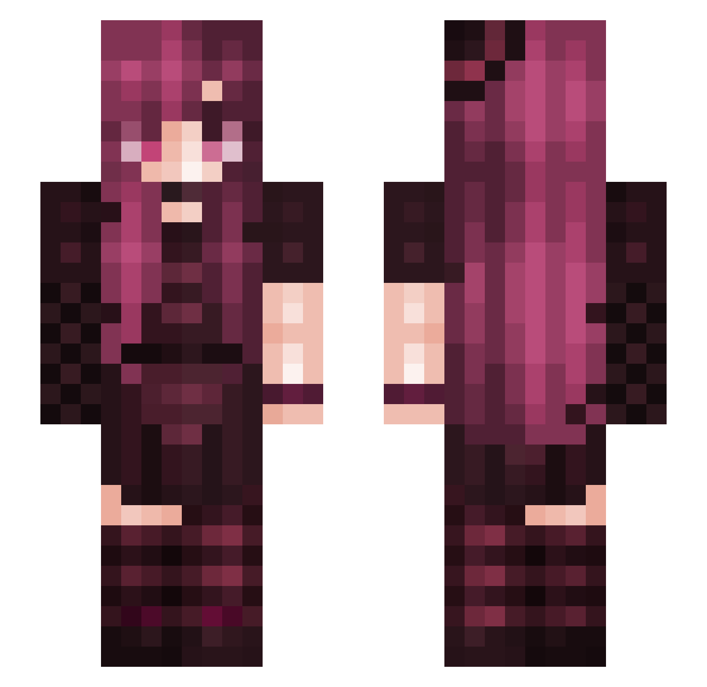 T4KT1C4L Minecraft skin, front and back view