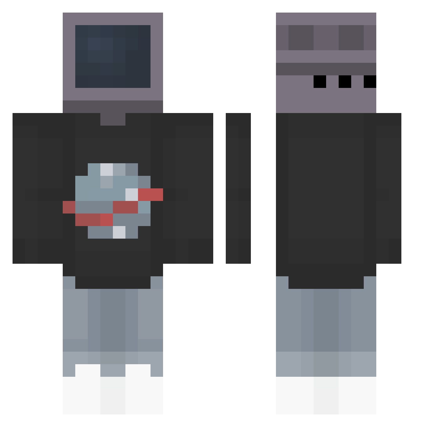 Suszi_Top1 Minecraft skin, front and back view