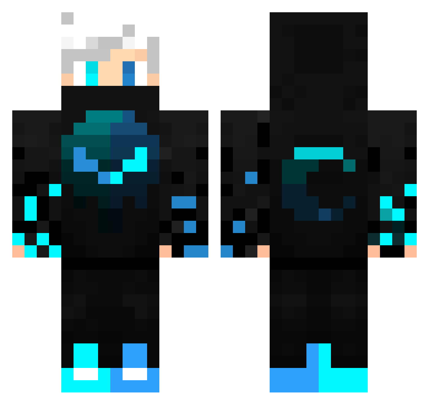 Voskovka Minecraft skin, front and back view