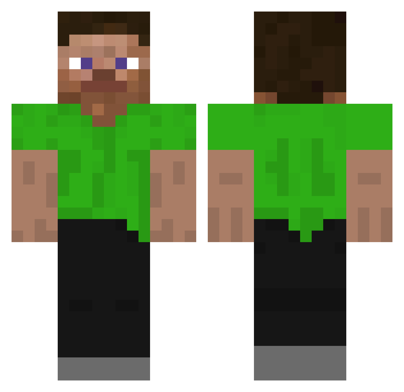 squidman245 Minecraft skin, front and back view