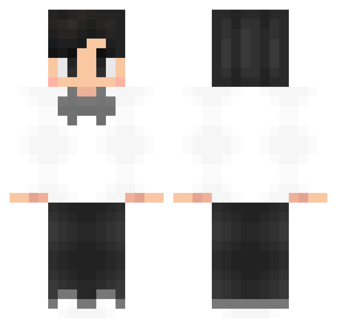Tysho Minecraft skin, front and back view