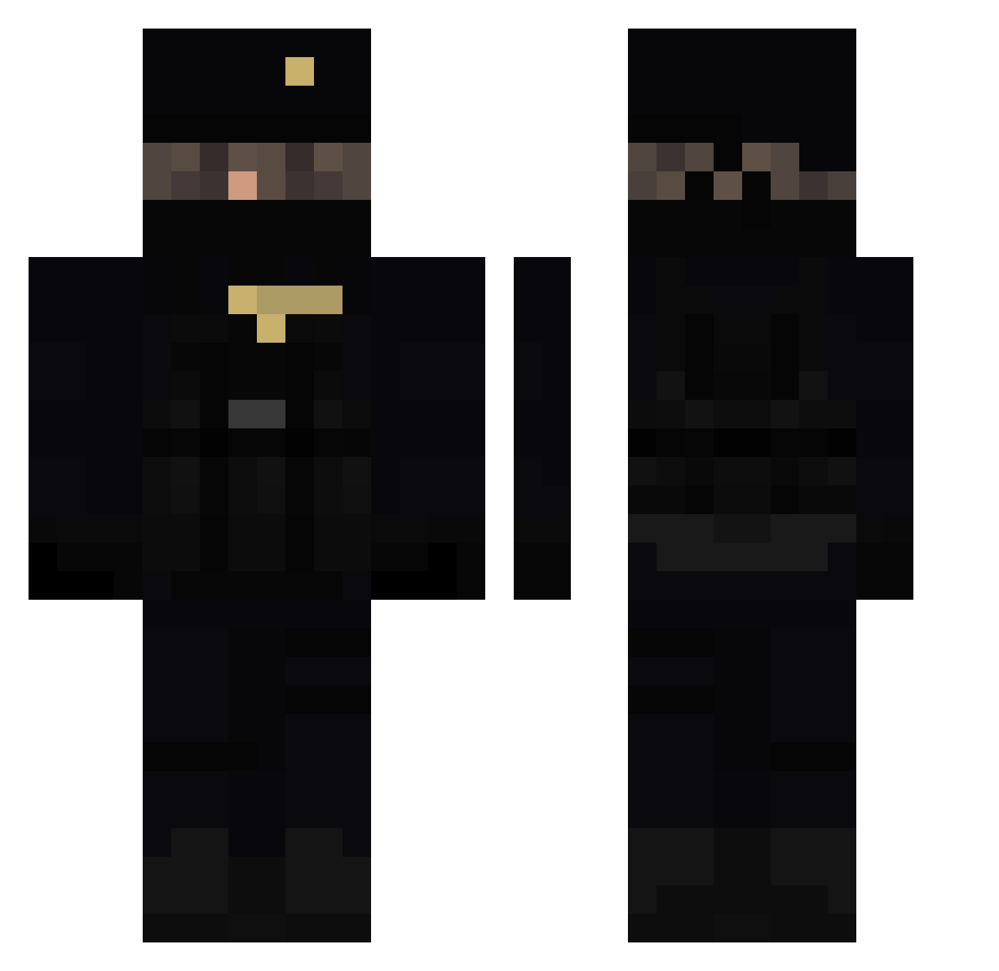 Rxywz Minecraft skin, front and back view