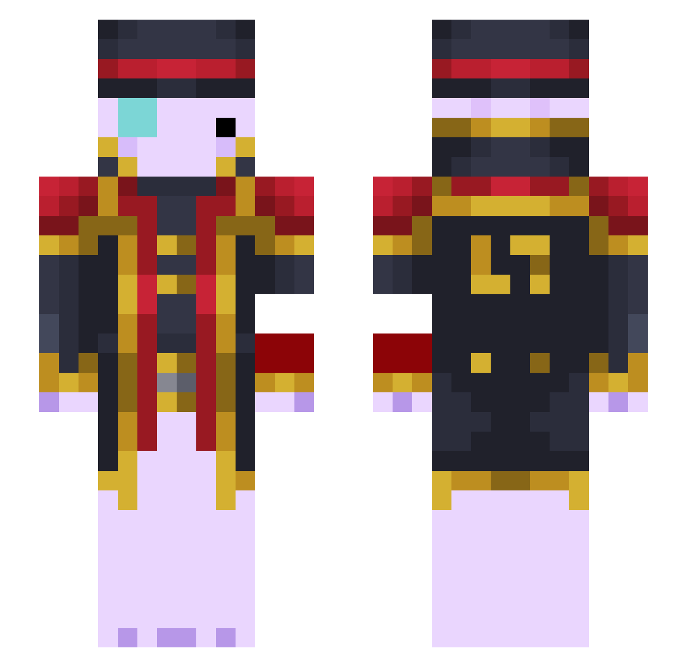 Sandacz_Polski Minecraft skin, front and back view