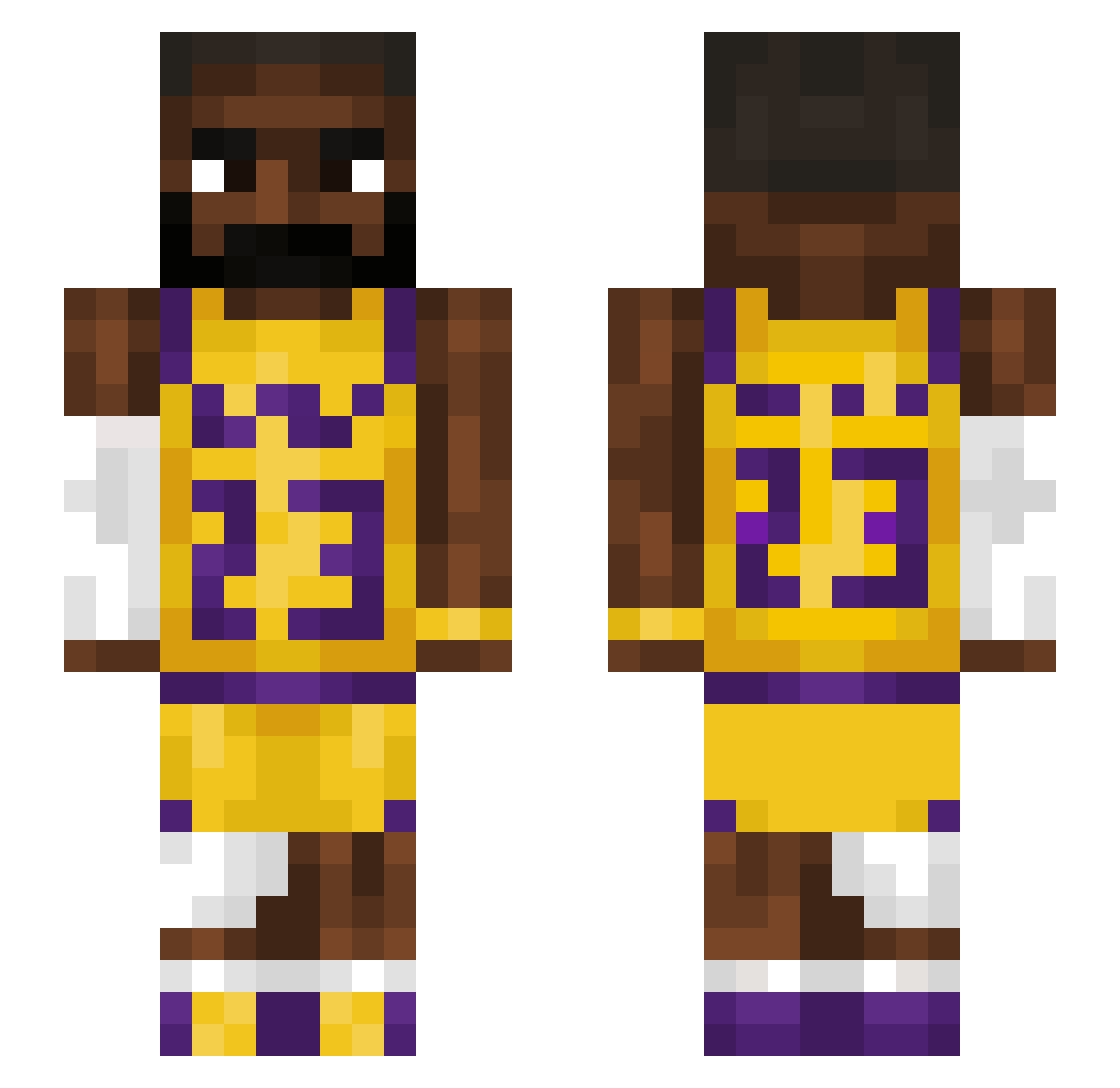 GimmeAHug1 Minecraft skin, front and back view