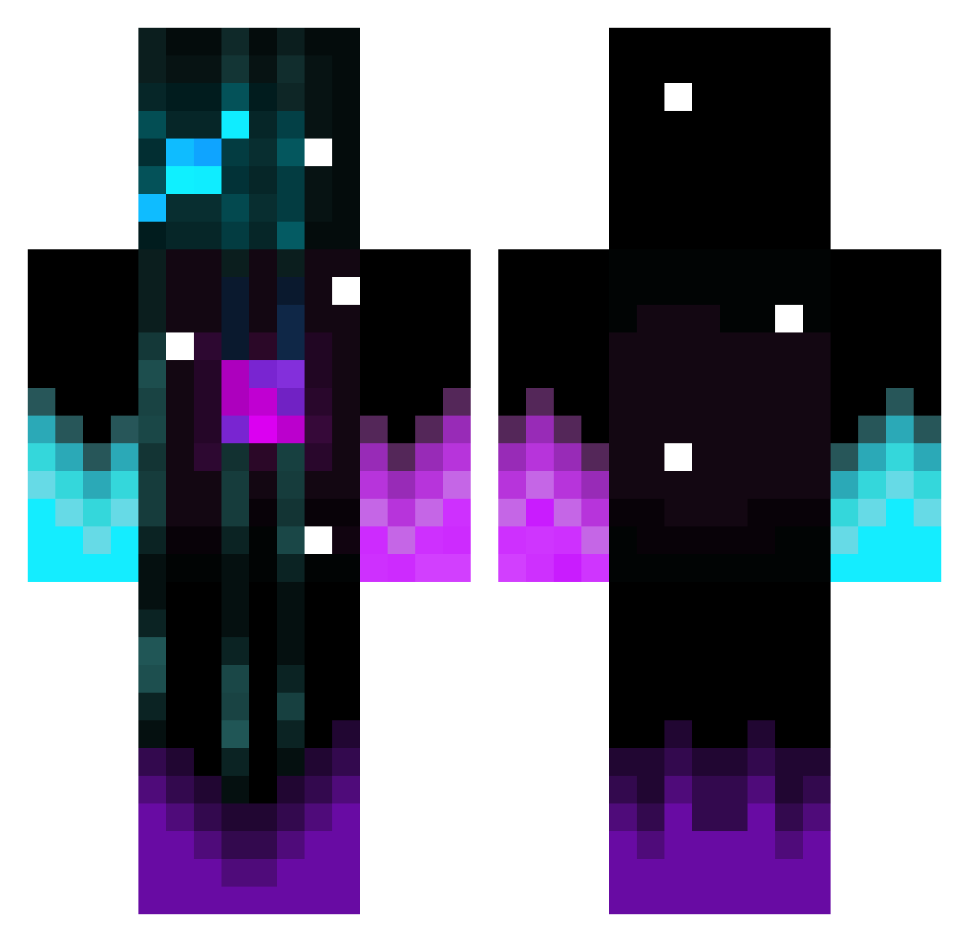 AchillesPro11 Minecraft skin, front and back view