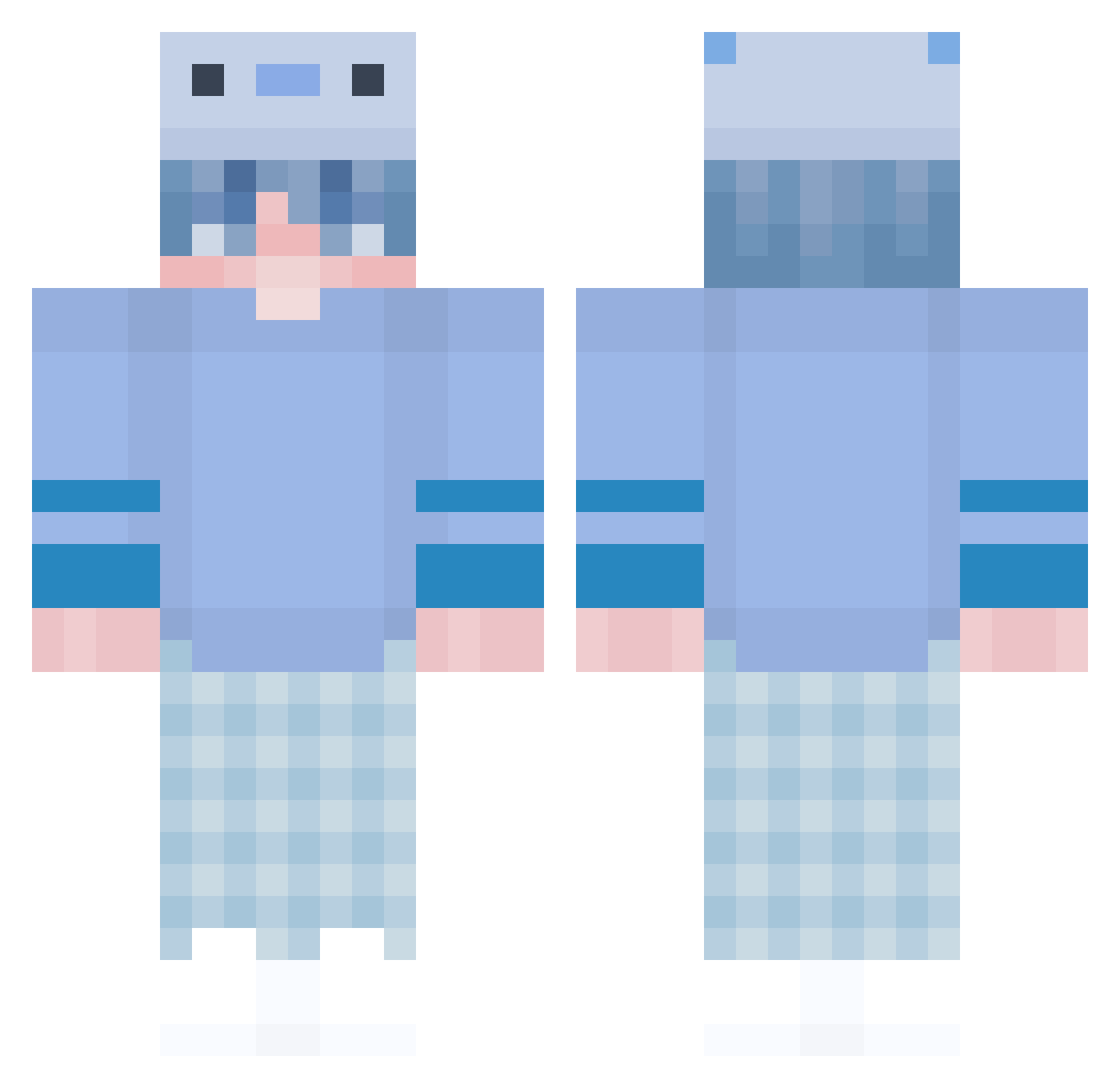 ant1348 Minecraft skin, front and back view