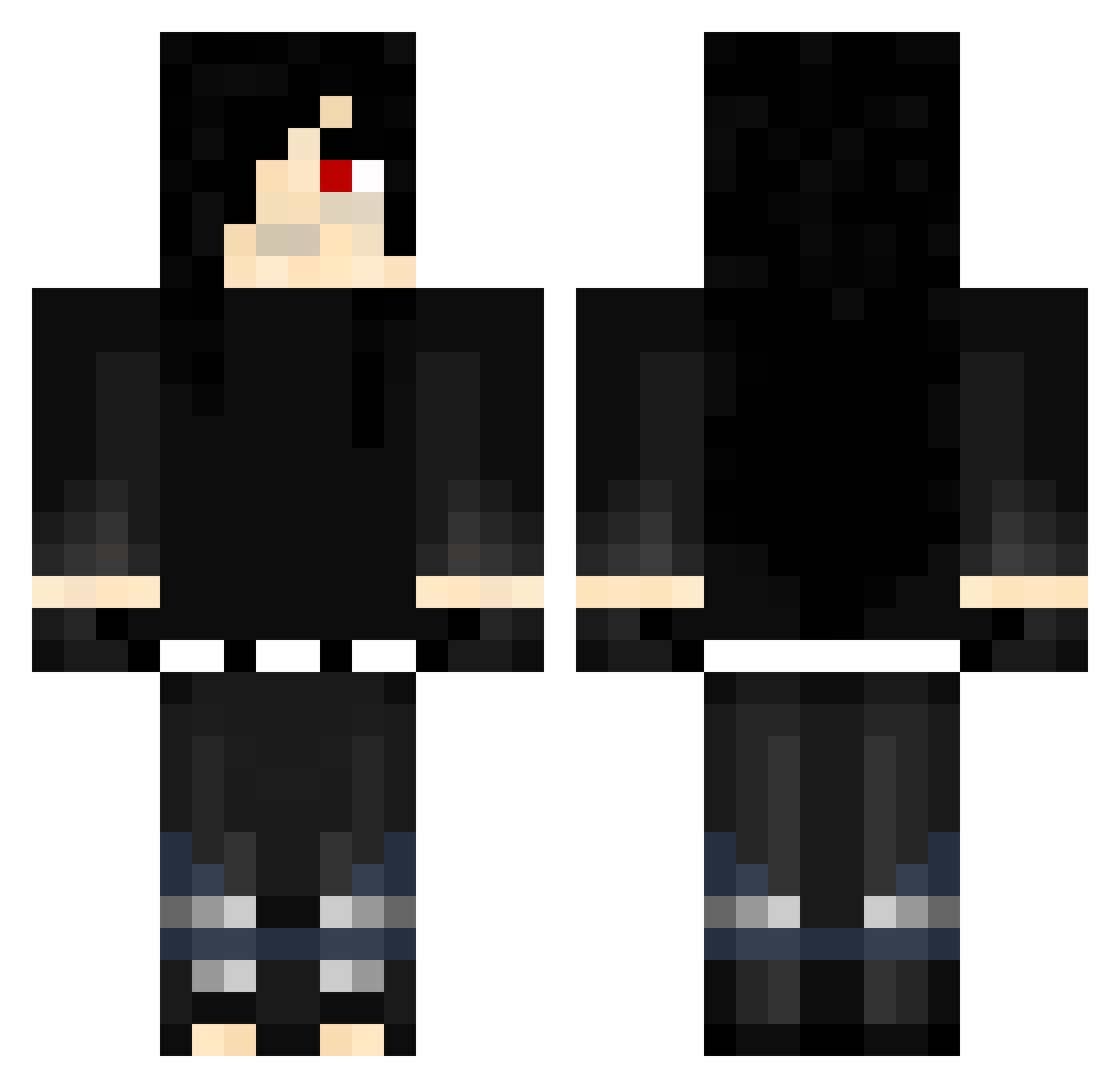 authez Minecraft skin, front and back view