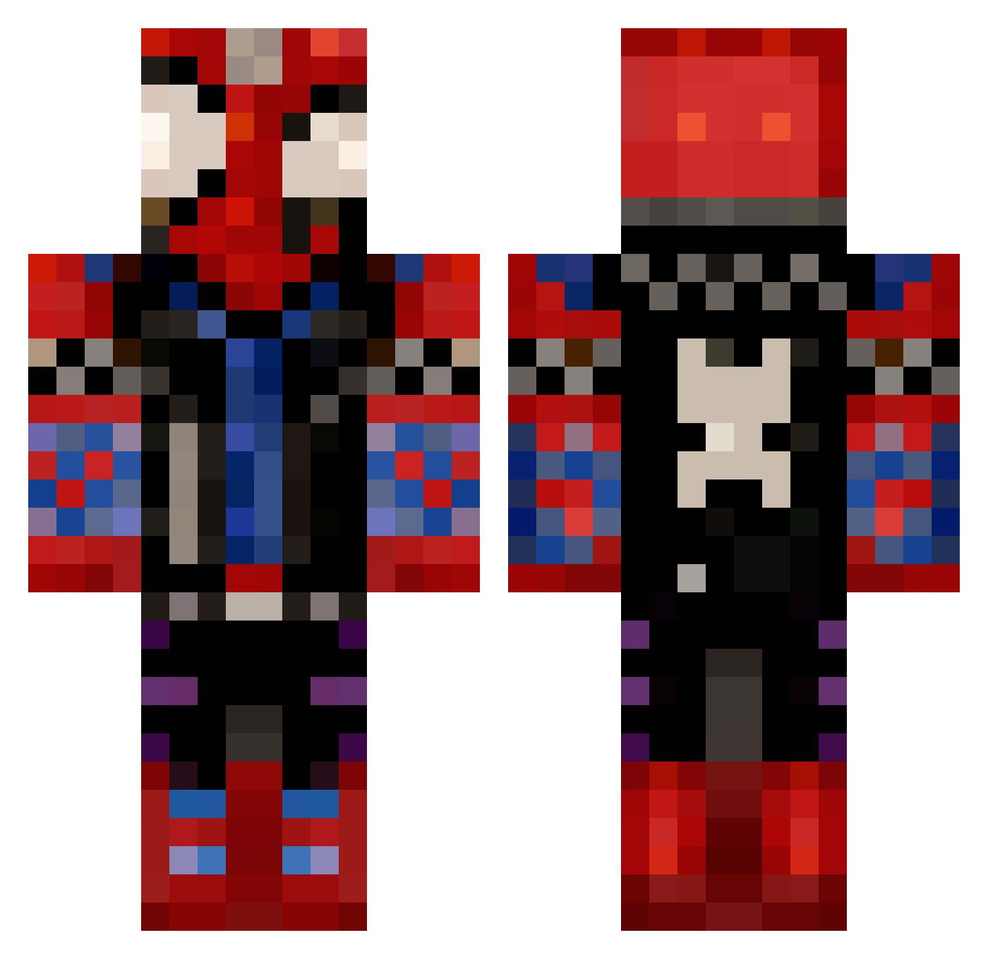 igoeana Minecraft skin, front and back view