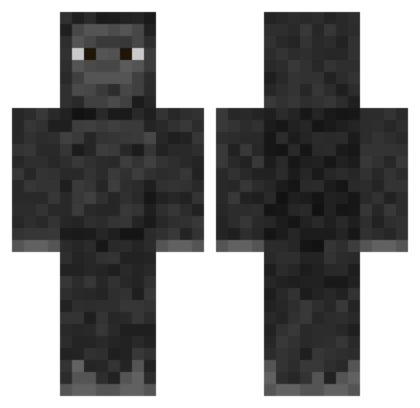 R3arper Minecraft skin, front and back view