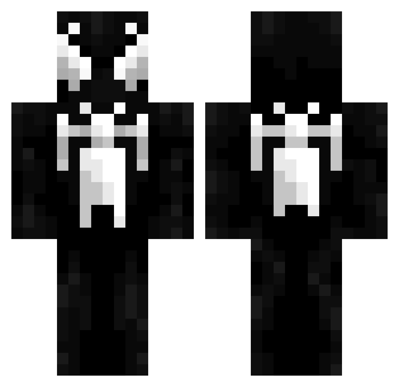 bxwskee Minecraft skin, front and back view