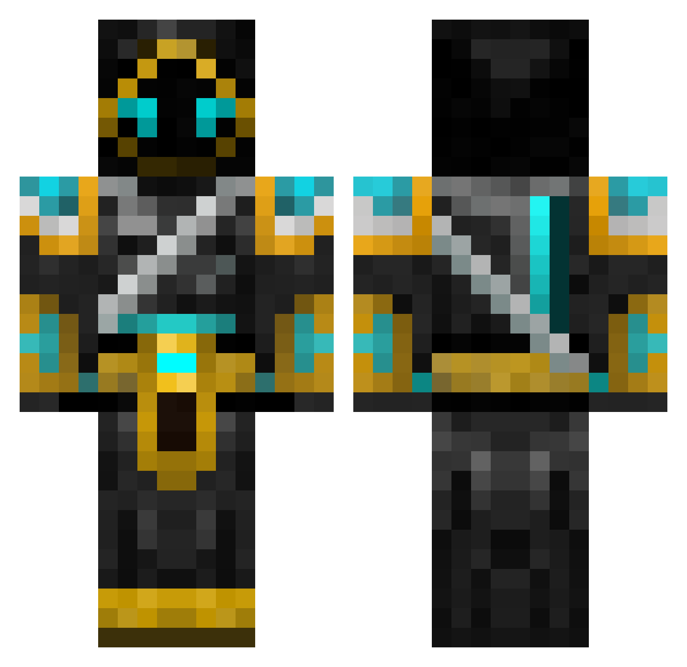 creeperslayer432 Minecraft skin, front and back view