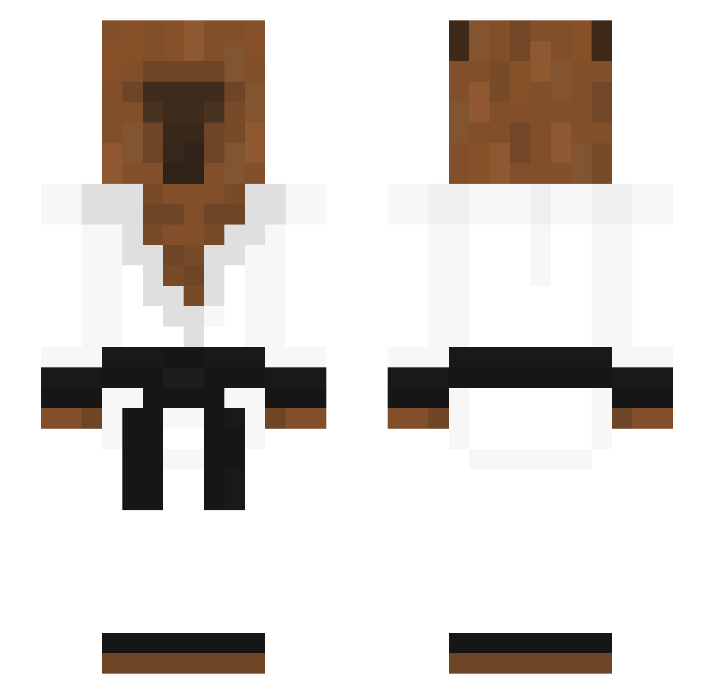 FilipooGG Minecraft skin, front and back view