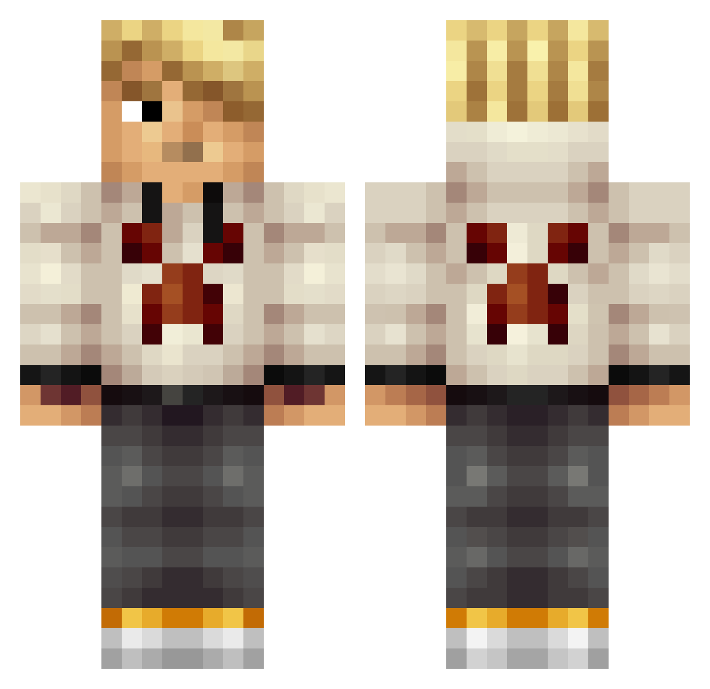 Swezer_MC Minecraft skin, front and back view