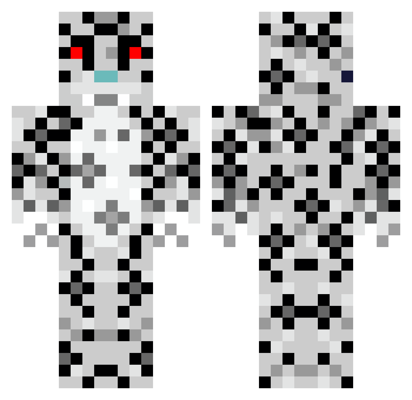 narliexo Minecraft skin, front and back view