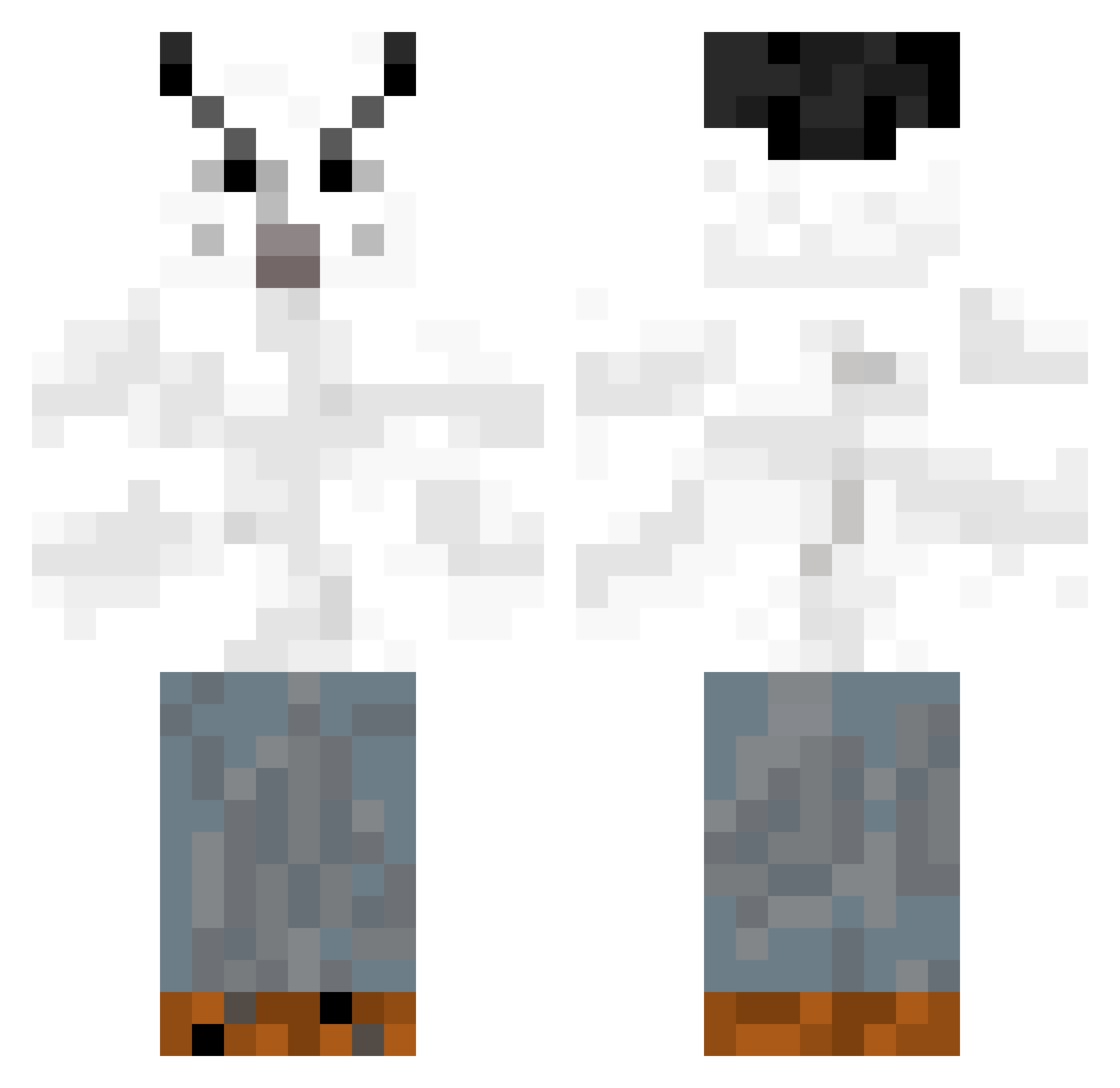 B00LIGAN Minecraft skin, front and back view