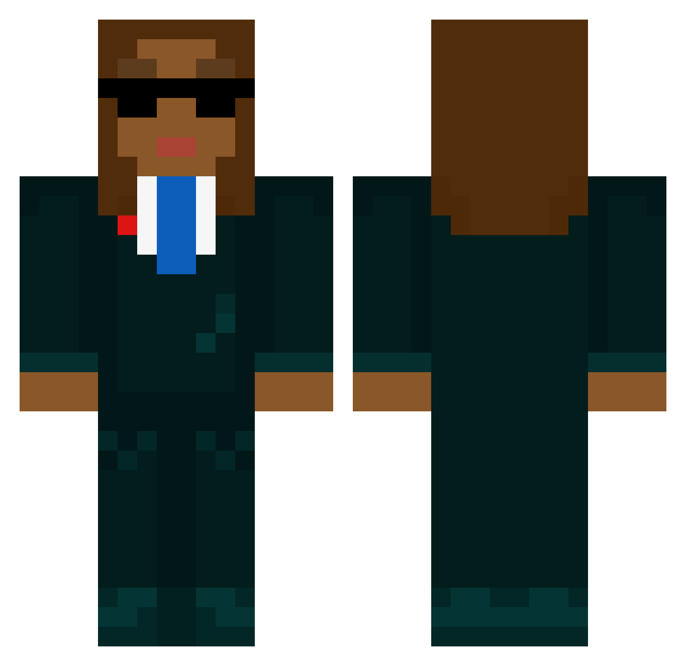 zielony_kot Minecraft skin, front and back view