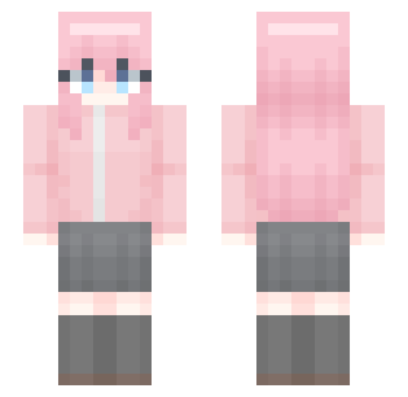 pro_battle Minecraft skin, front and back view