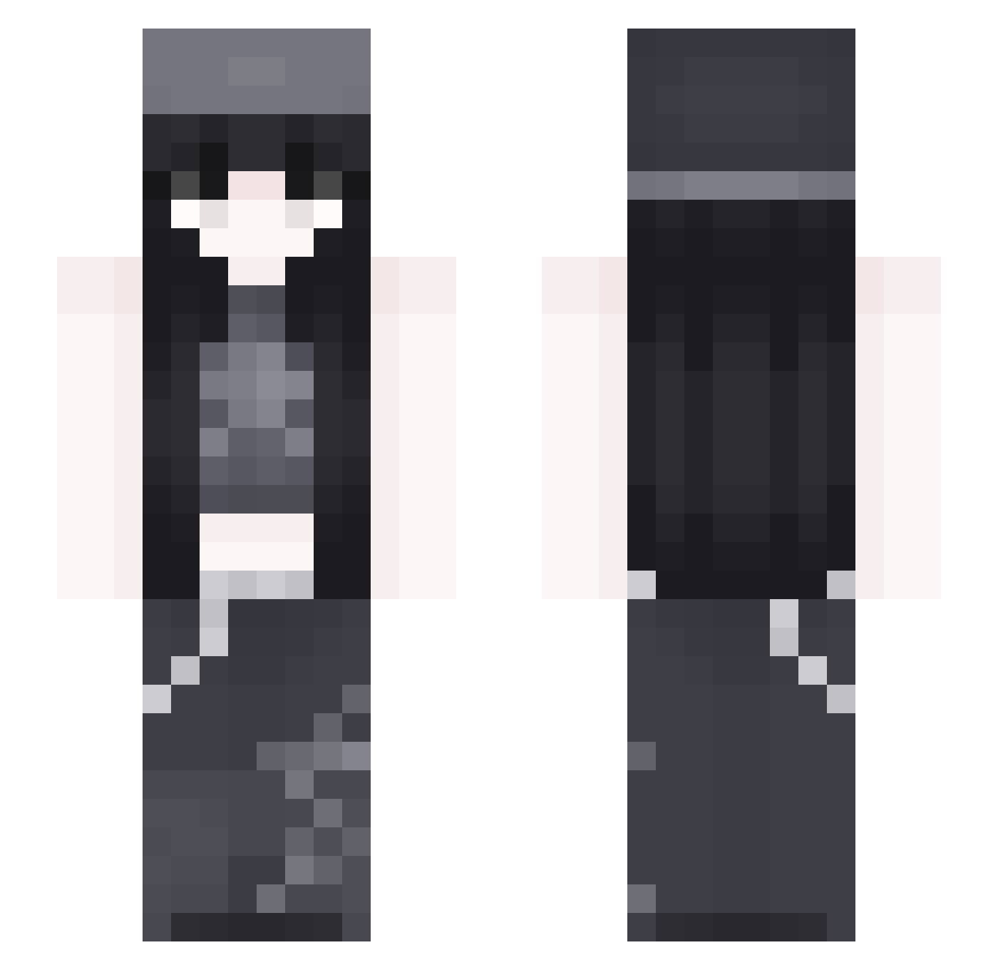 Thermometre Minecraft skin, front and back view